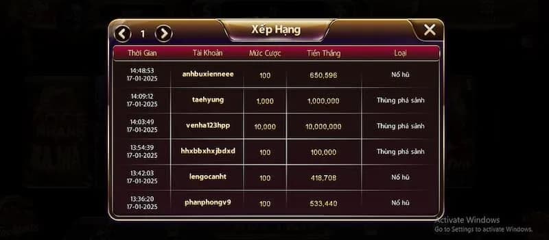 Hũ jackpot cực khủng